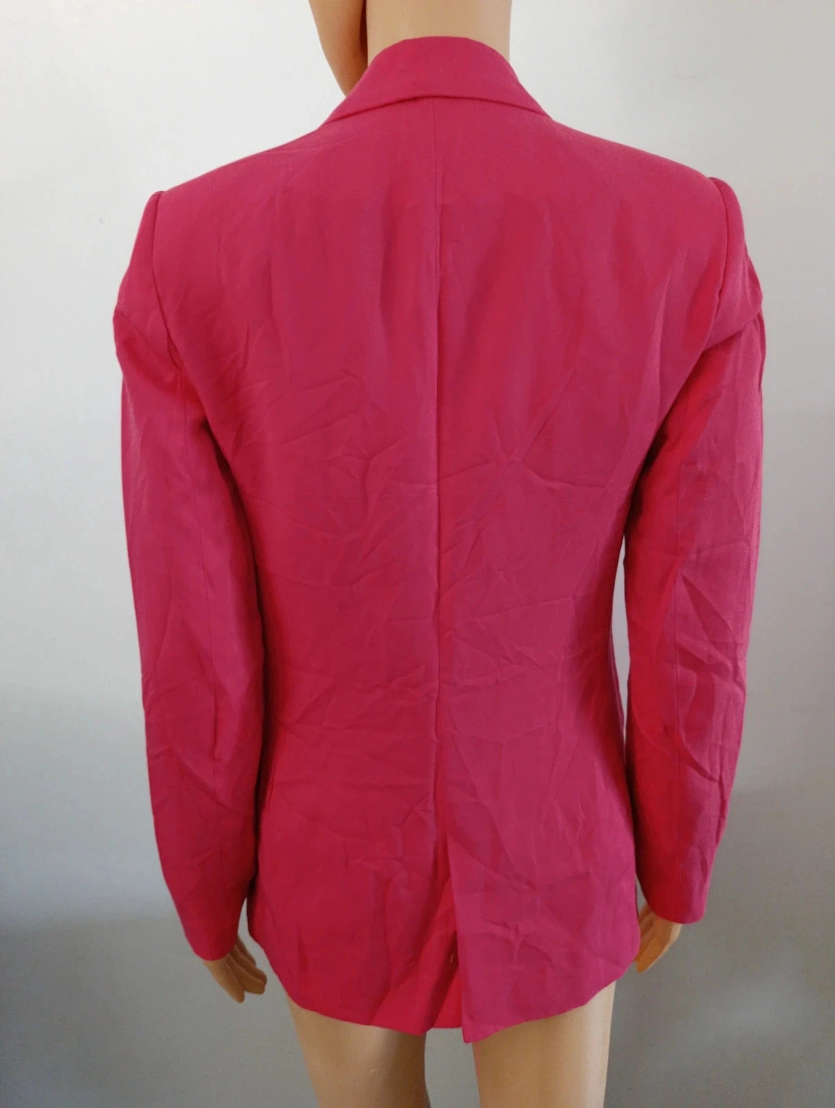Fuchsia pink Naf Naf blazer T34 XS chic elegant women's tailored jacket – photo 9